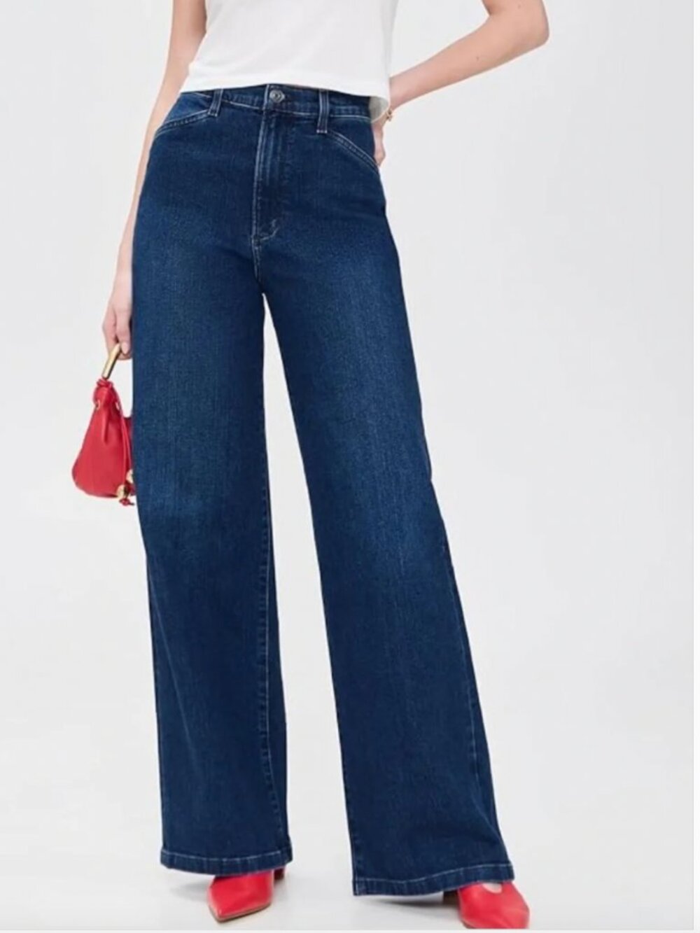 NWT FAVORITE DAUGHTER Mischa Super High Rise Jeans, Columbia, size 25